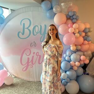 Pastel Off-Shoulder Dress